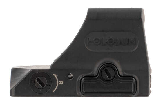 Holosun HE508T X2 pistol red dot sight features a side mounted battery tray